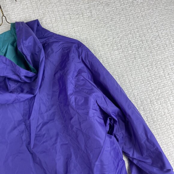 VTG Sierra Designs Medium Nylon Retro Purple Full Zip Hooded Windbreaker Jacket - Picture 15 of 16
